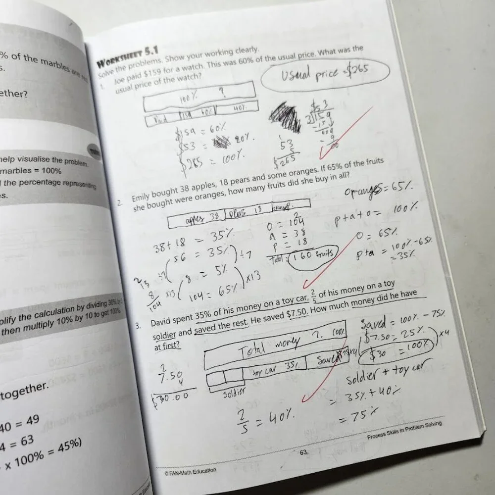 Fan Math Process Skills Level 6 Workbook Book 6th Grade Mathematics 978981072100
